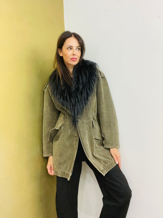 PARKA JEANS CON PELLICCIA