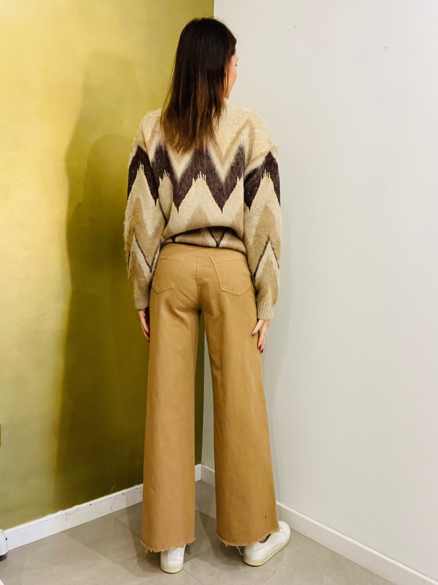 PANTALONE PALAZZO SFRANGIATO