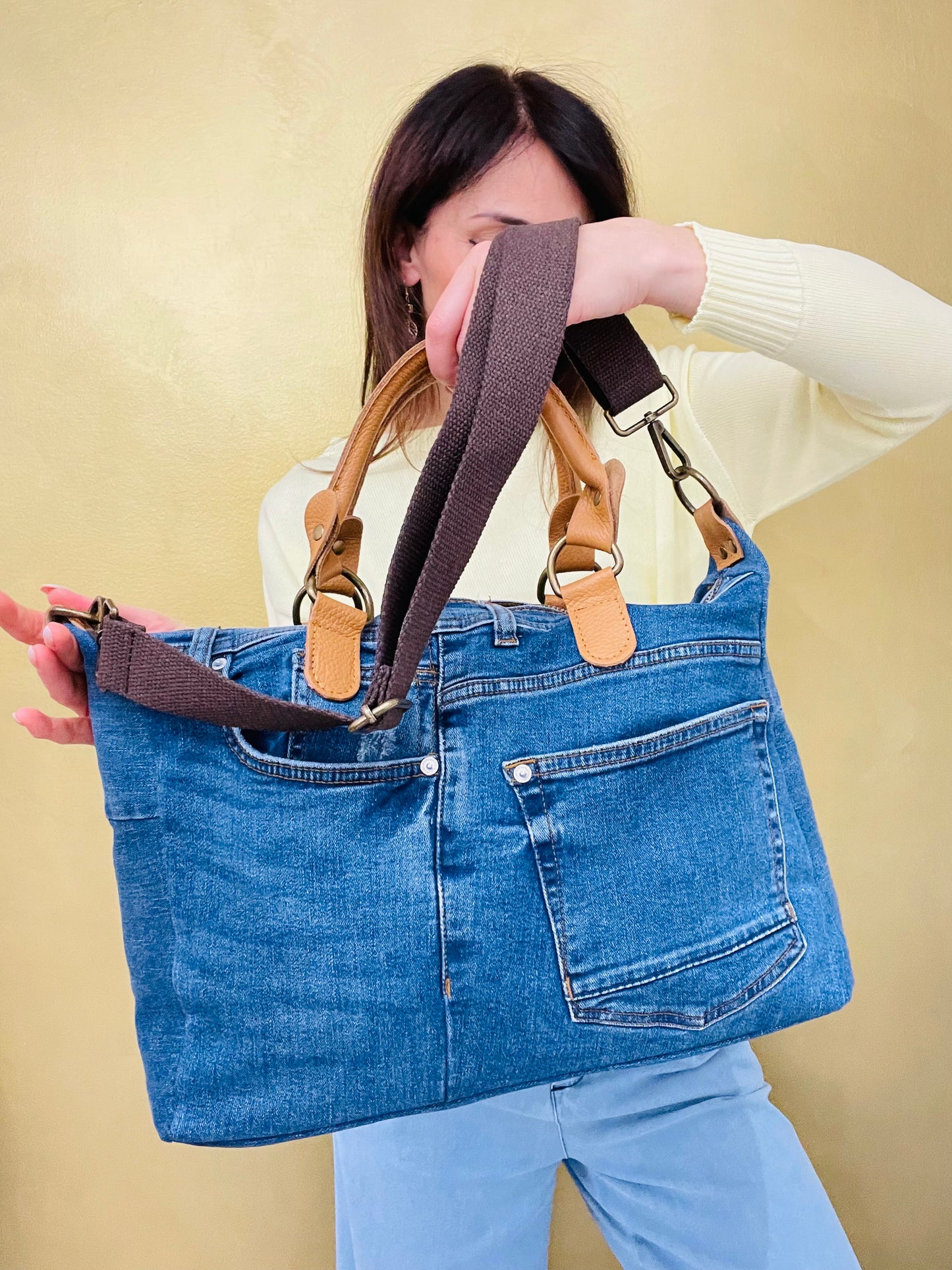 BORSA SHOPPER JEANS