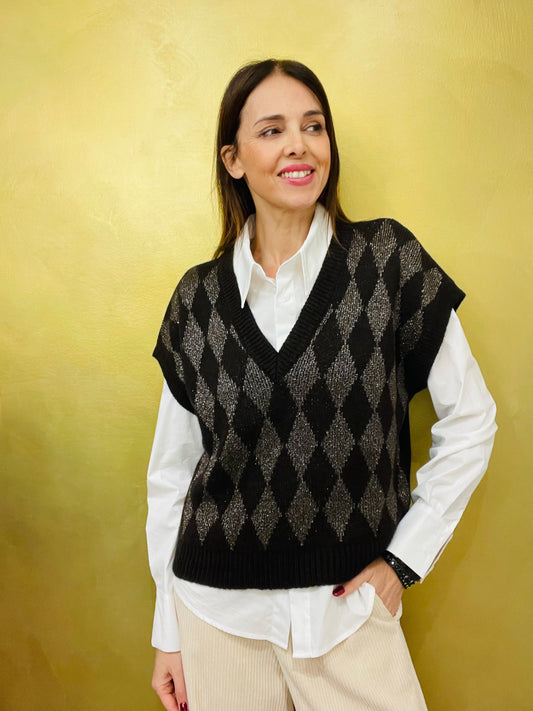 GILET ROMBI LUREX