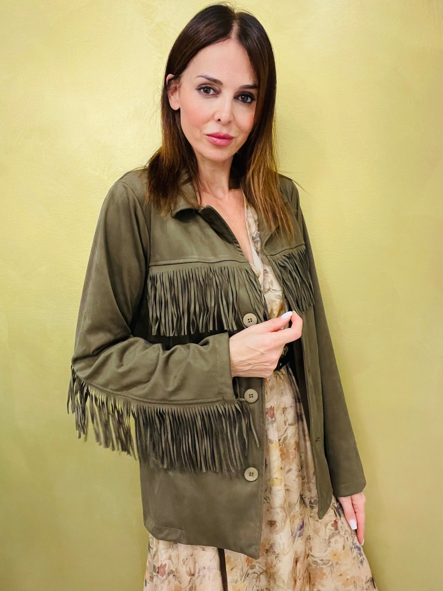 GIACCA SUEDE FRANGE