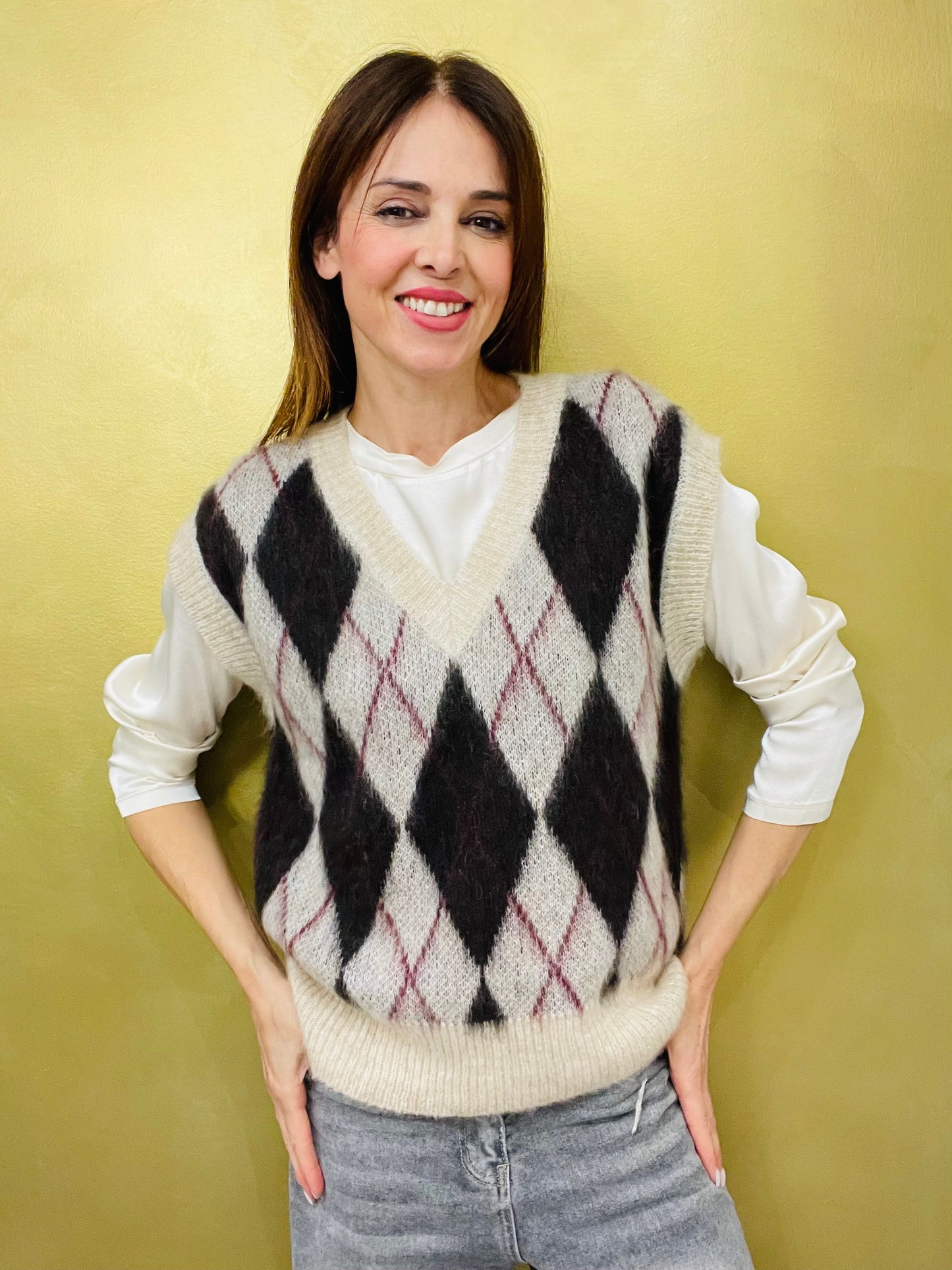 GILET OVER ROMBI