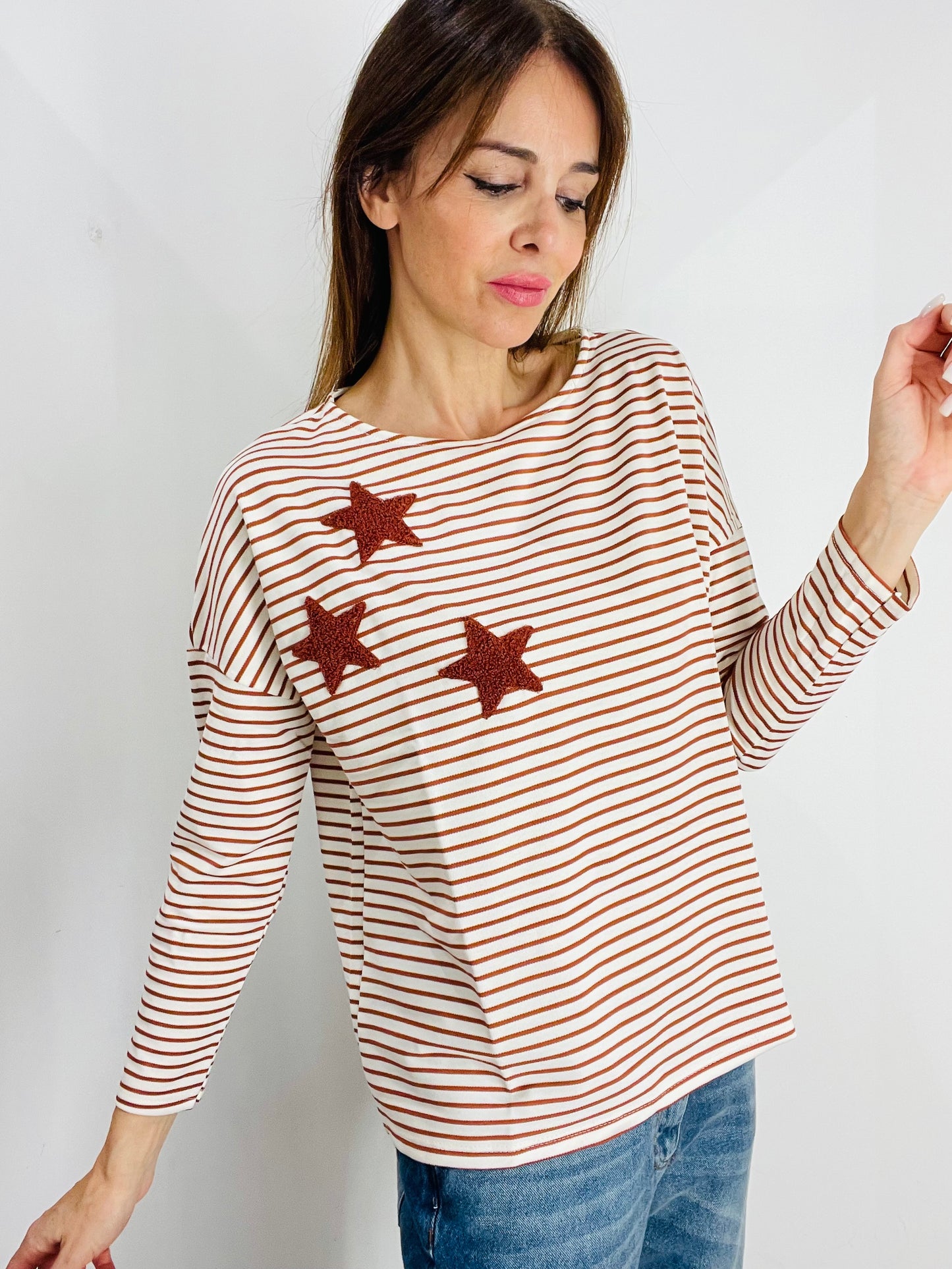 MAGLIA STELLE RIGATA