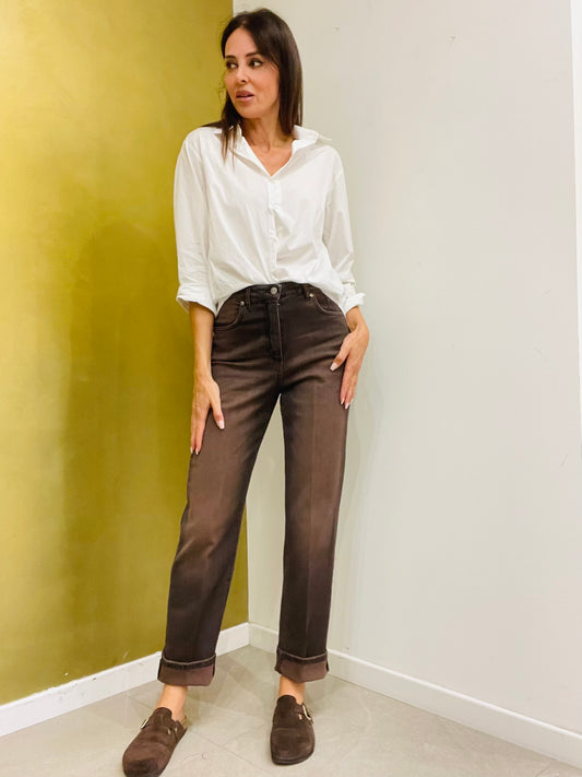 JEANS DRITTO RISVOLTO