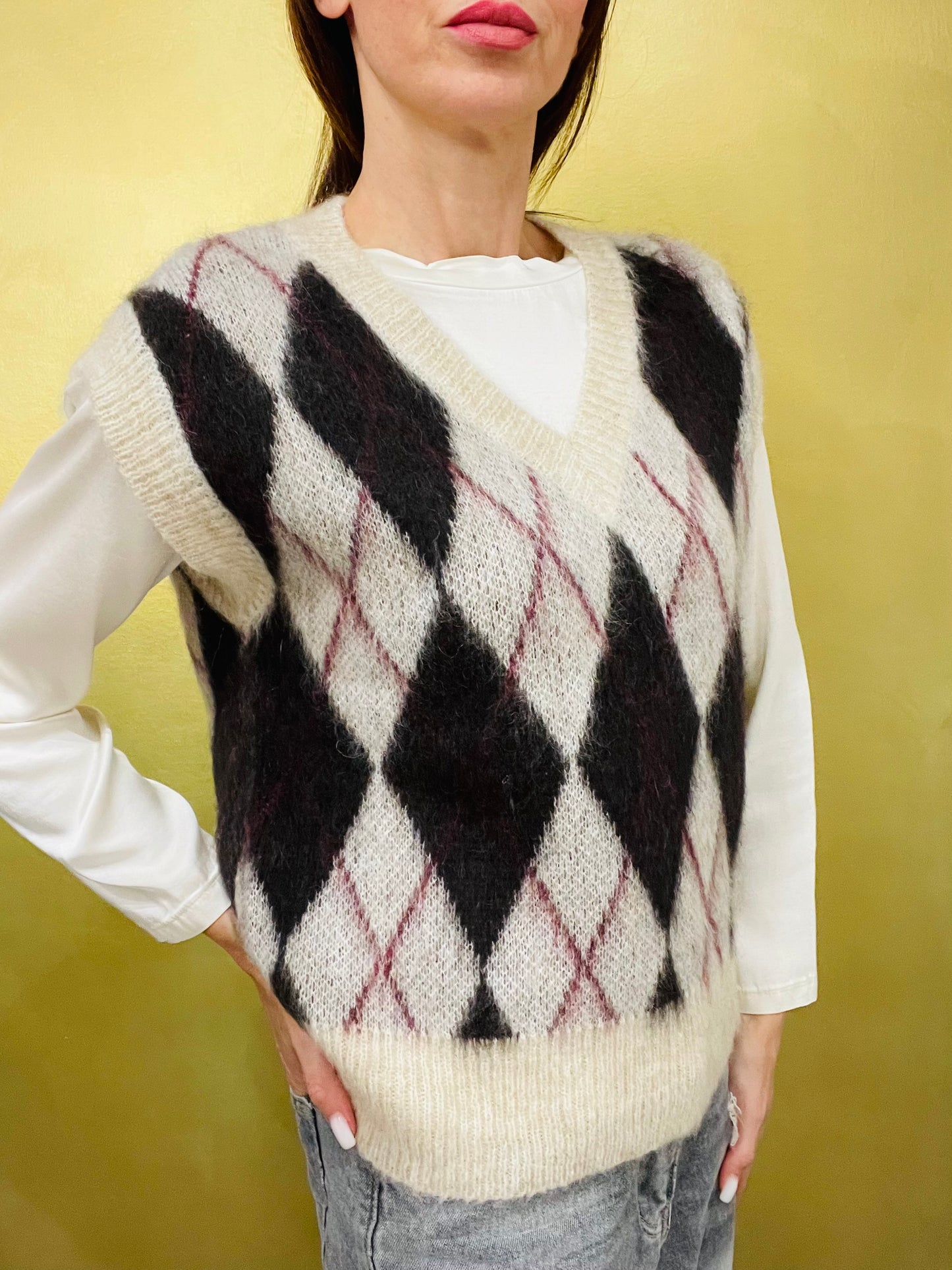 GILET OVER ROMBI