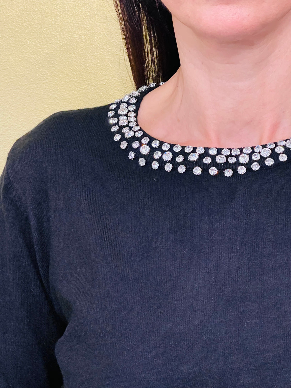 MAGLIA GIROCOLLO CON STRASS