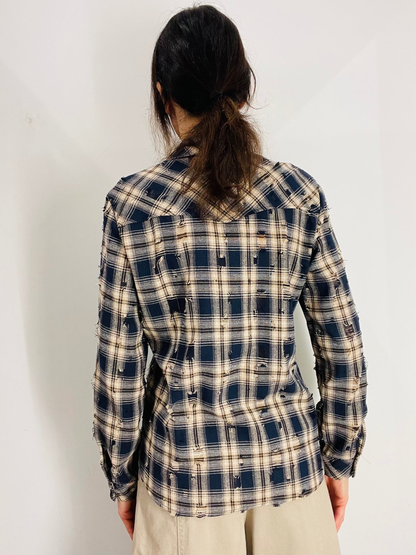 CAMICIA QUADRI CON ROTTURE