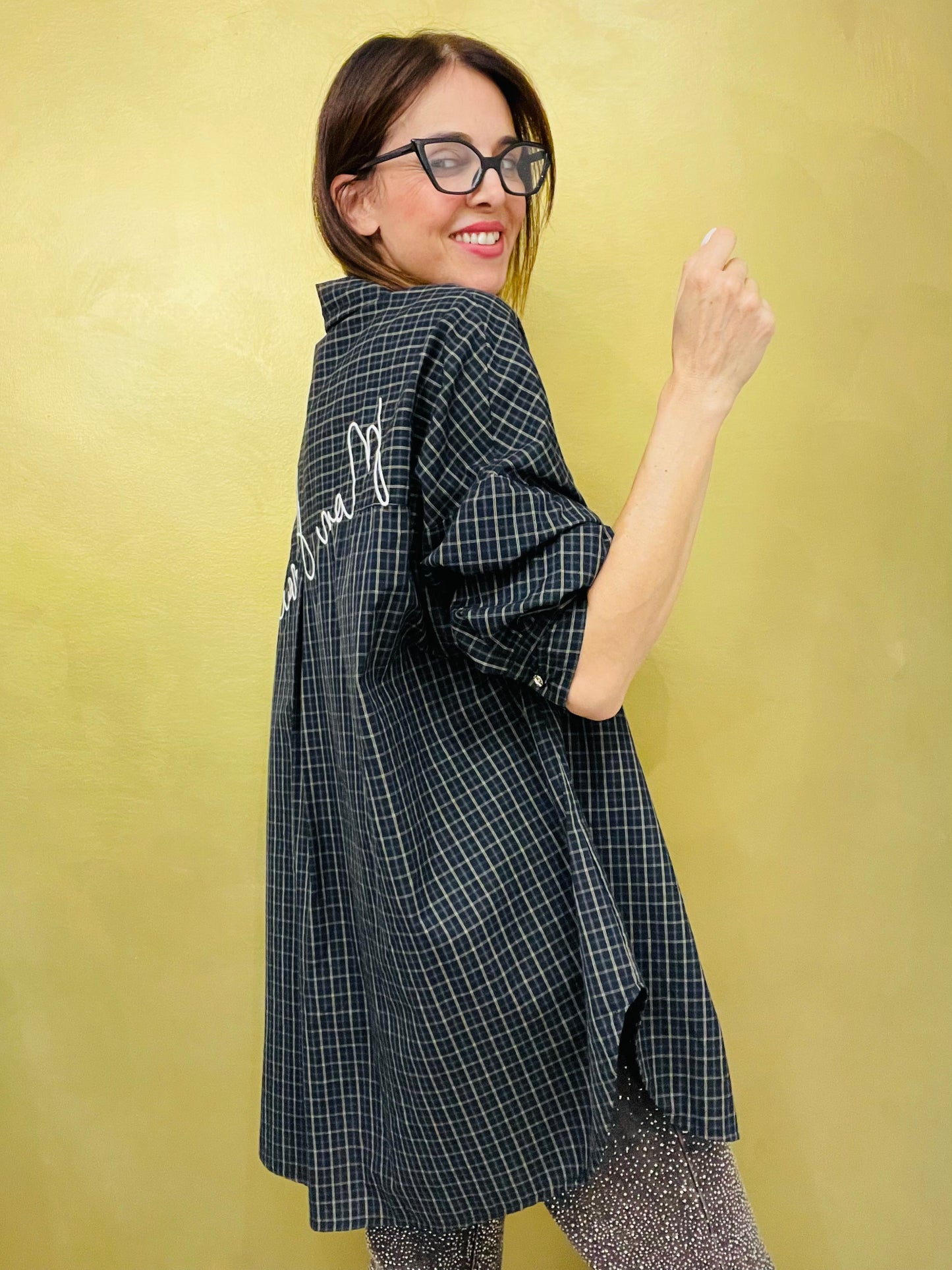 CAMICIA OVER CHECK MON AMOUR