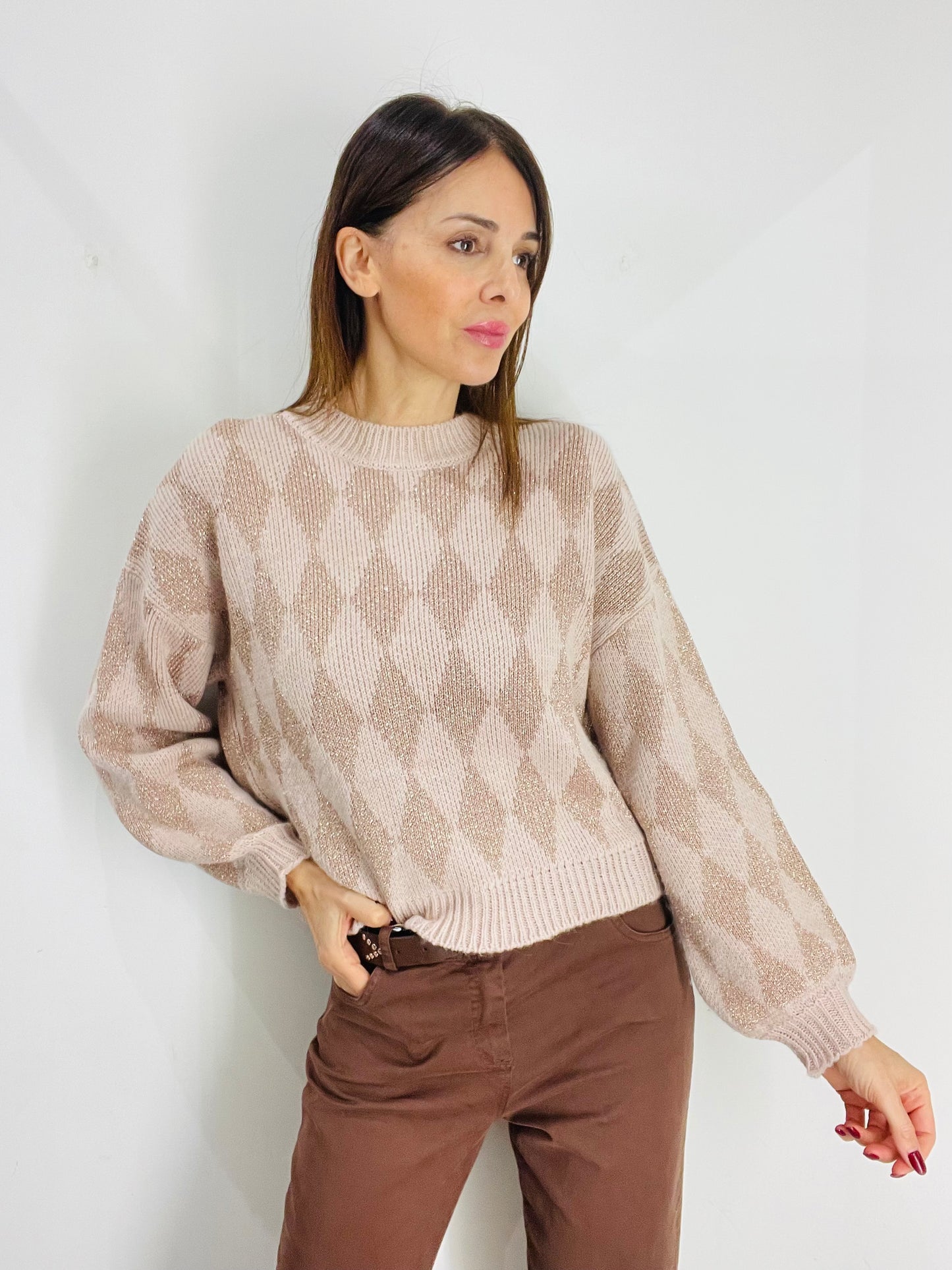 MAGLIA ROMBI LUREX