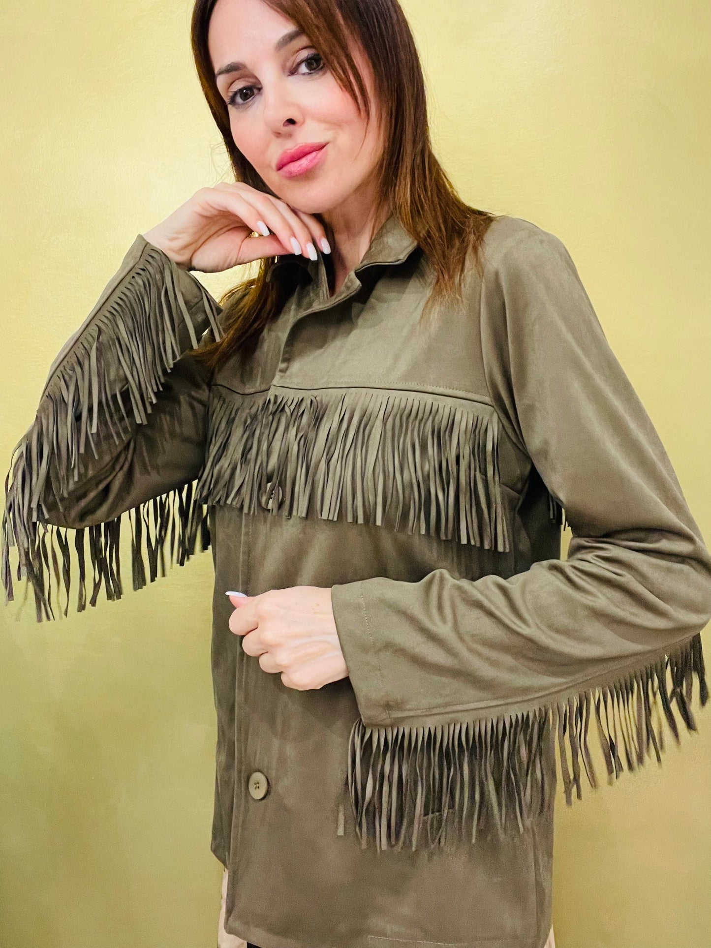 GIACCA SUEDE FRANGE