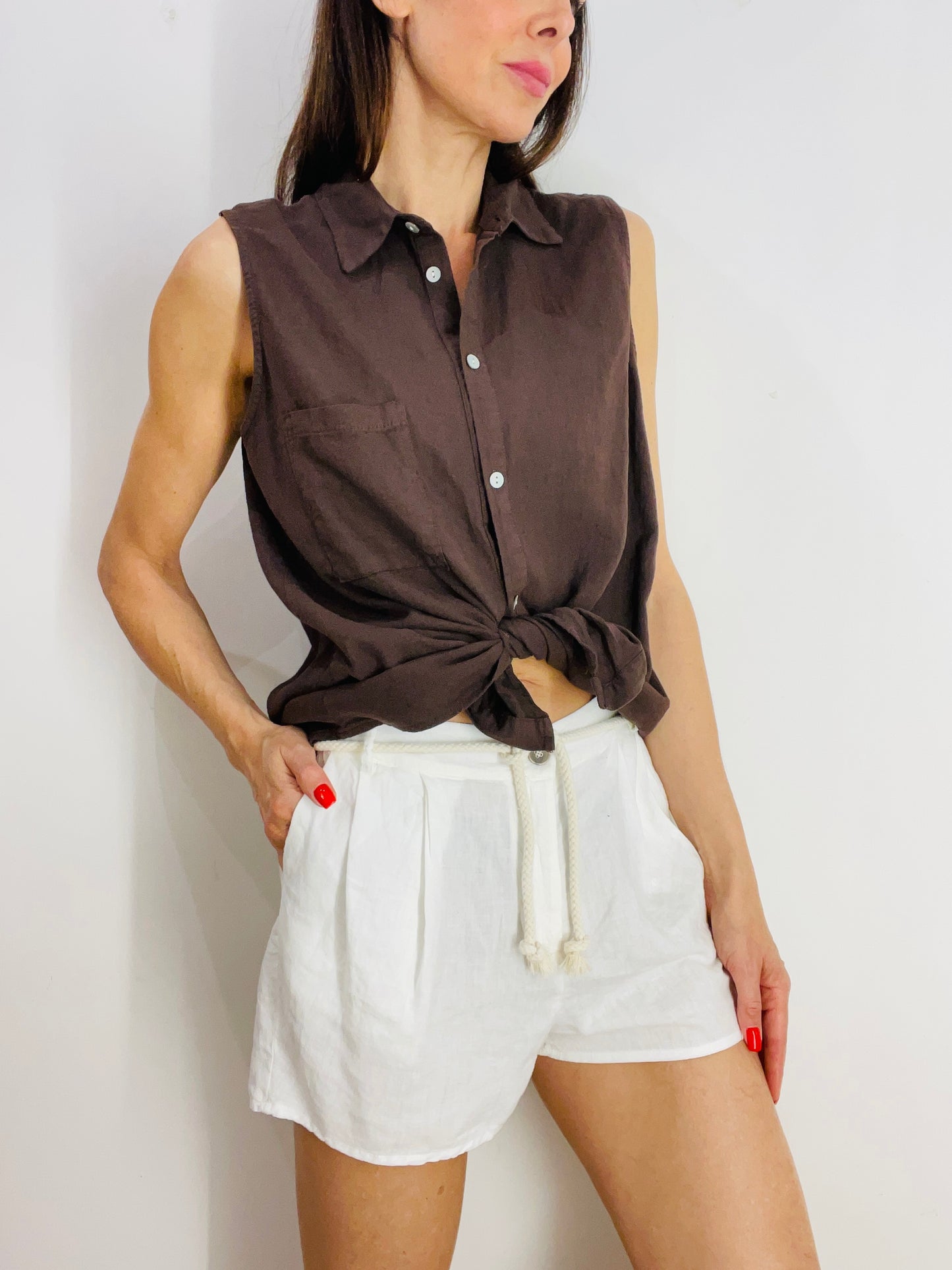 SHORTS PALLONCINO LINO