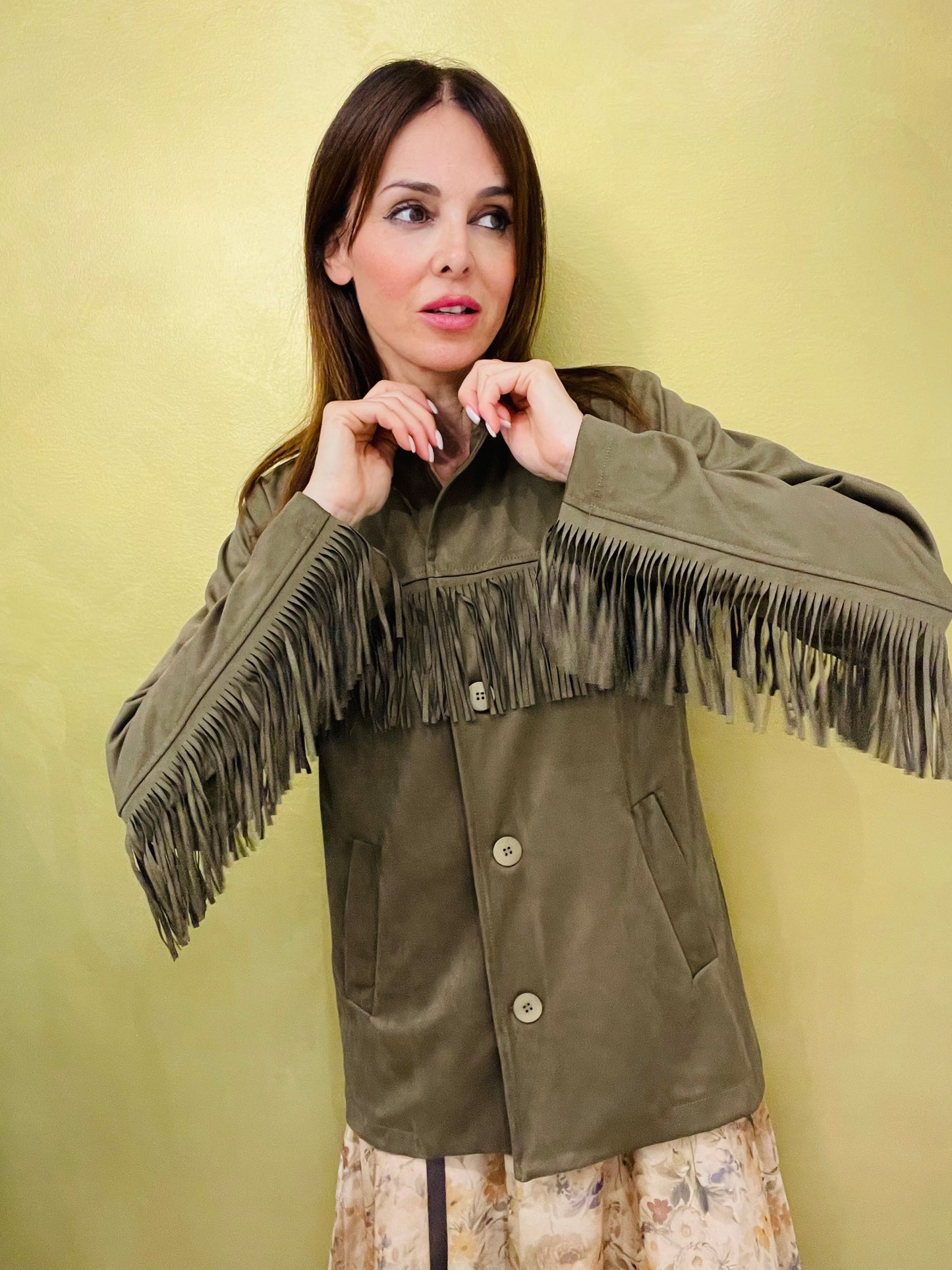 GIACCA SUEDE FRANGE