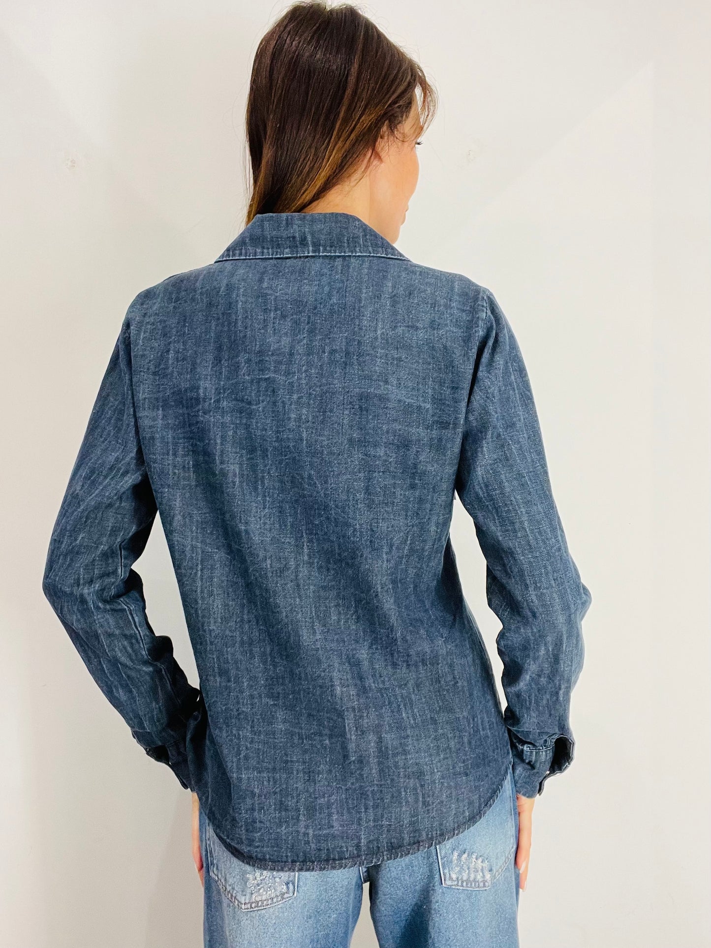 CAMICIA JEANS FRANGE