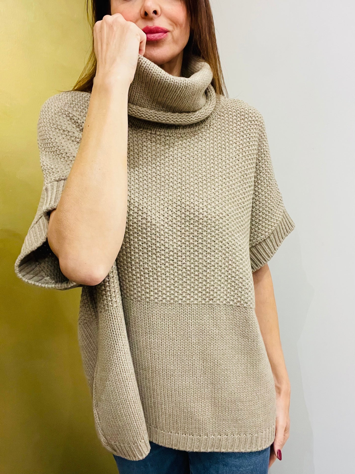 MAGLIA OVER COLLO AD ANELLO