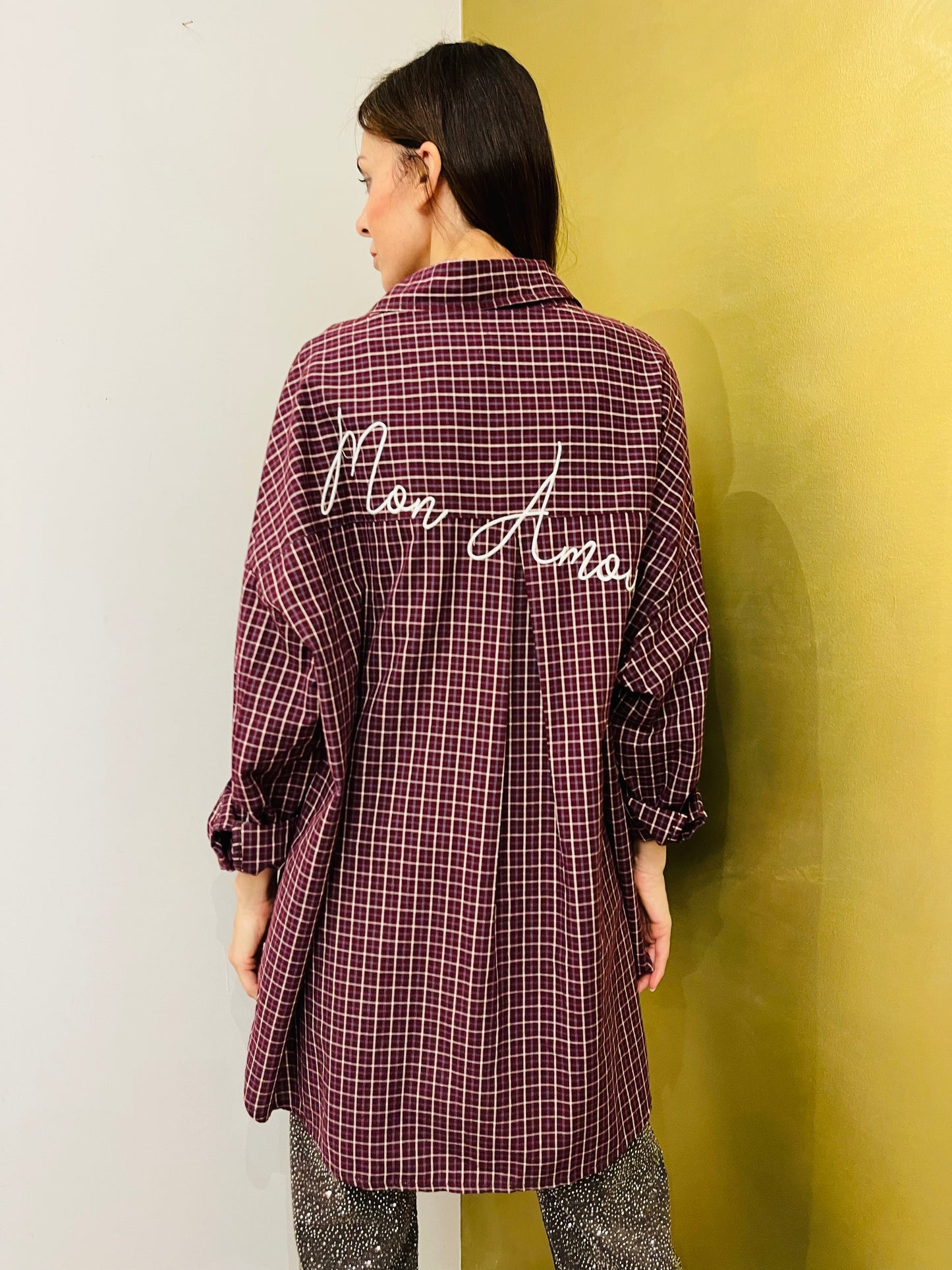 CAMICIA OVER CHECK MON AMOUR