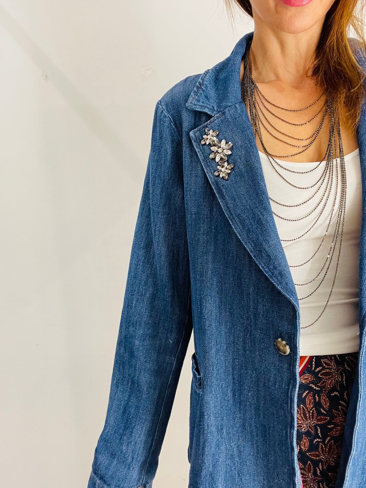 BLAZER JEANS CON SPILLE