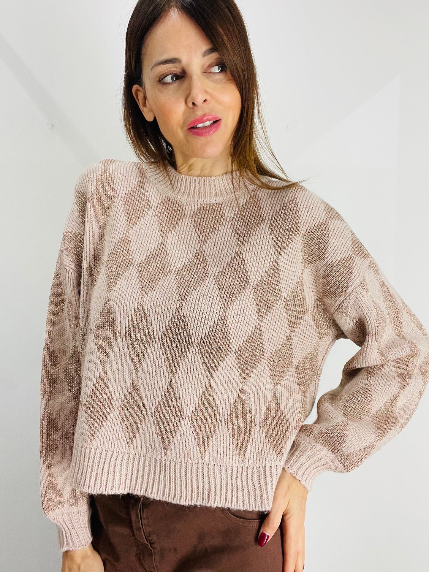 MAGLIA ROMBI LUREX