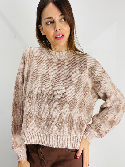 MAGLIA ROMBI LUREX