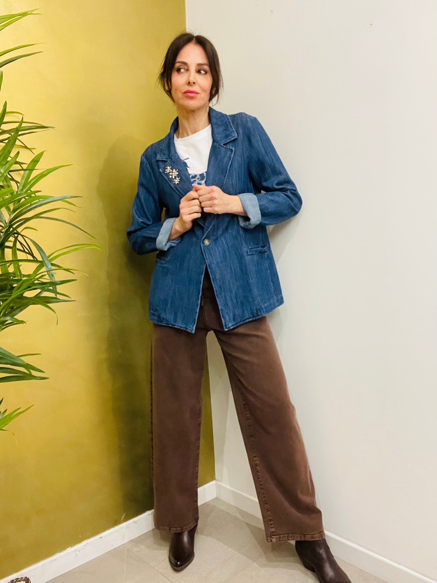 BLAZER JEANS CON SPILLE