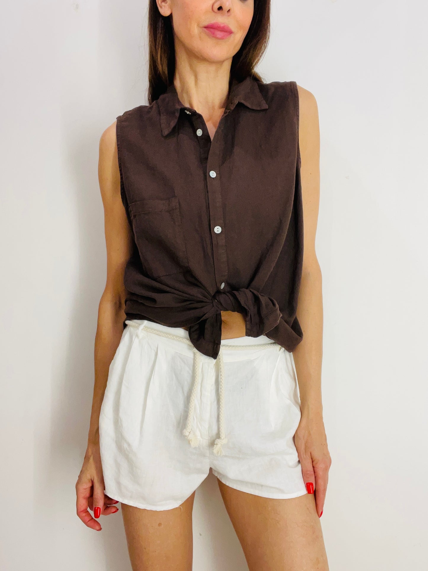 SHORTS PALLONCINO LINO