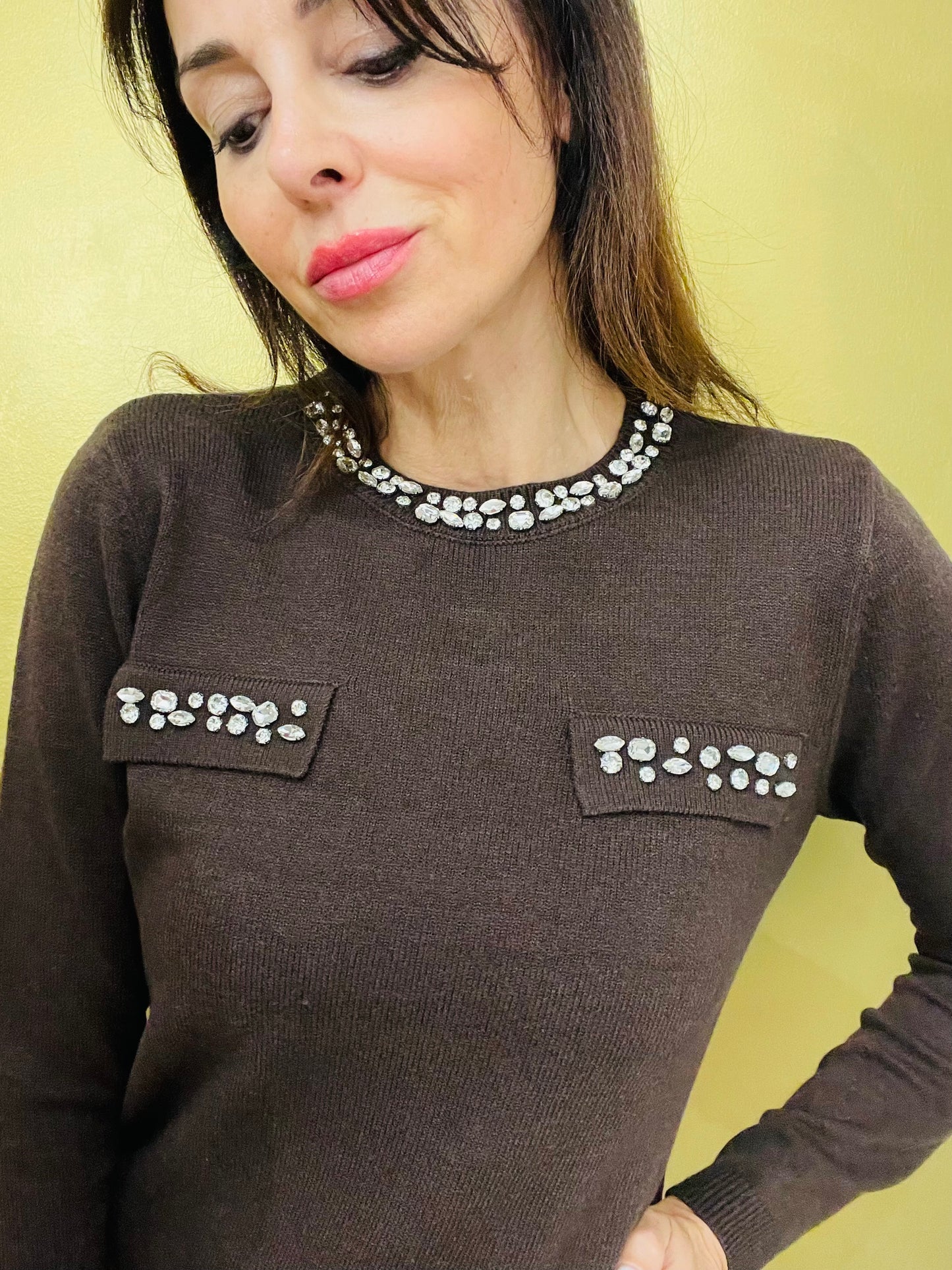 MAGLIA CON STRASS