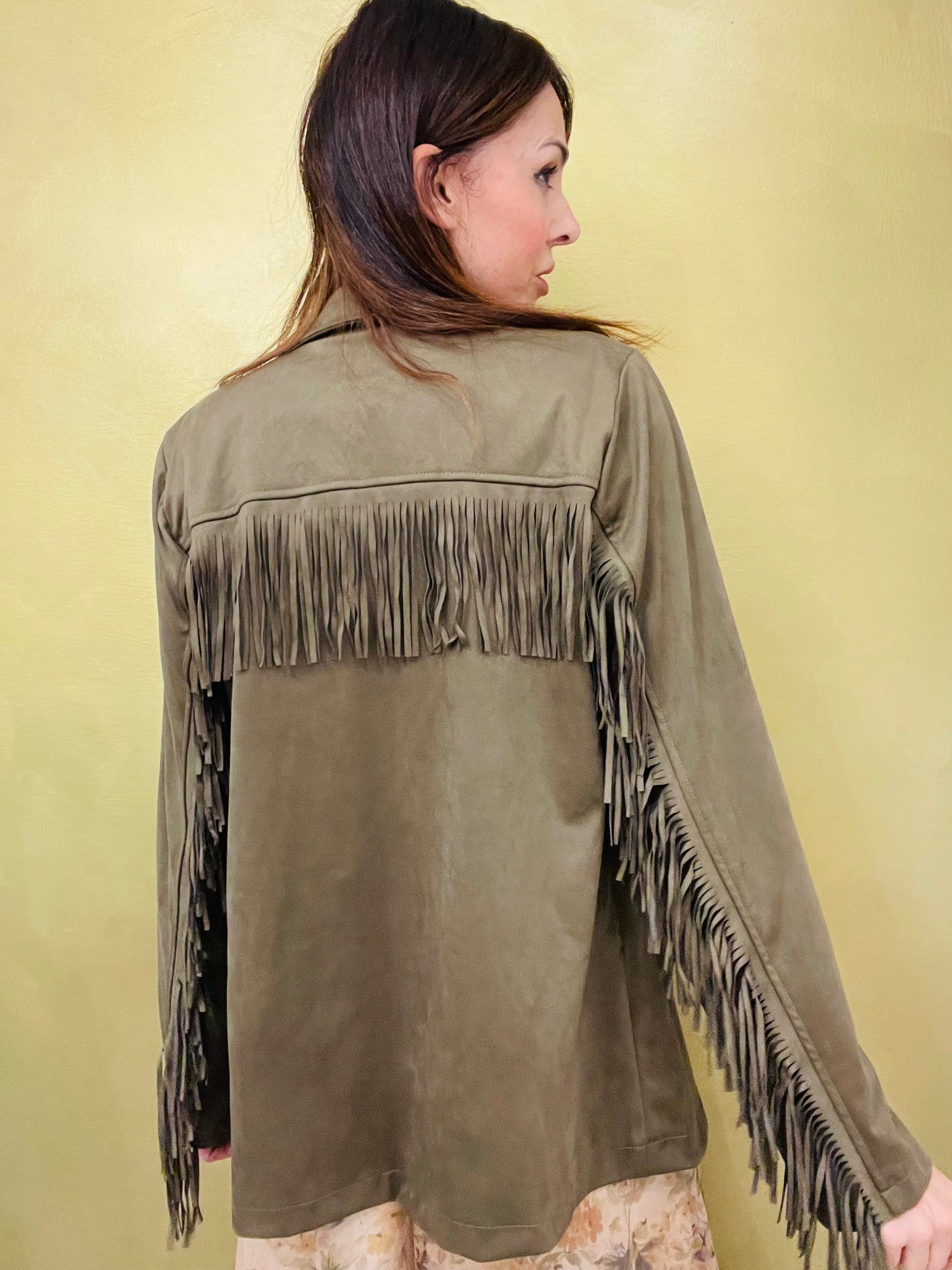 GIACCA SUEDE FRANGE