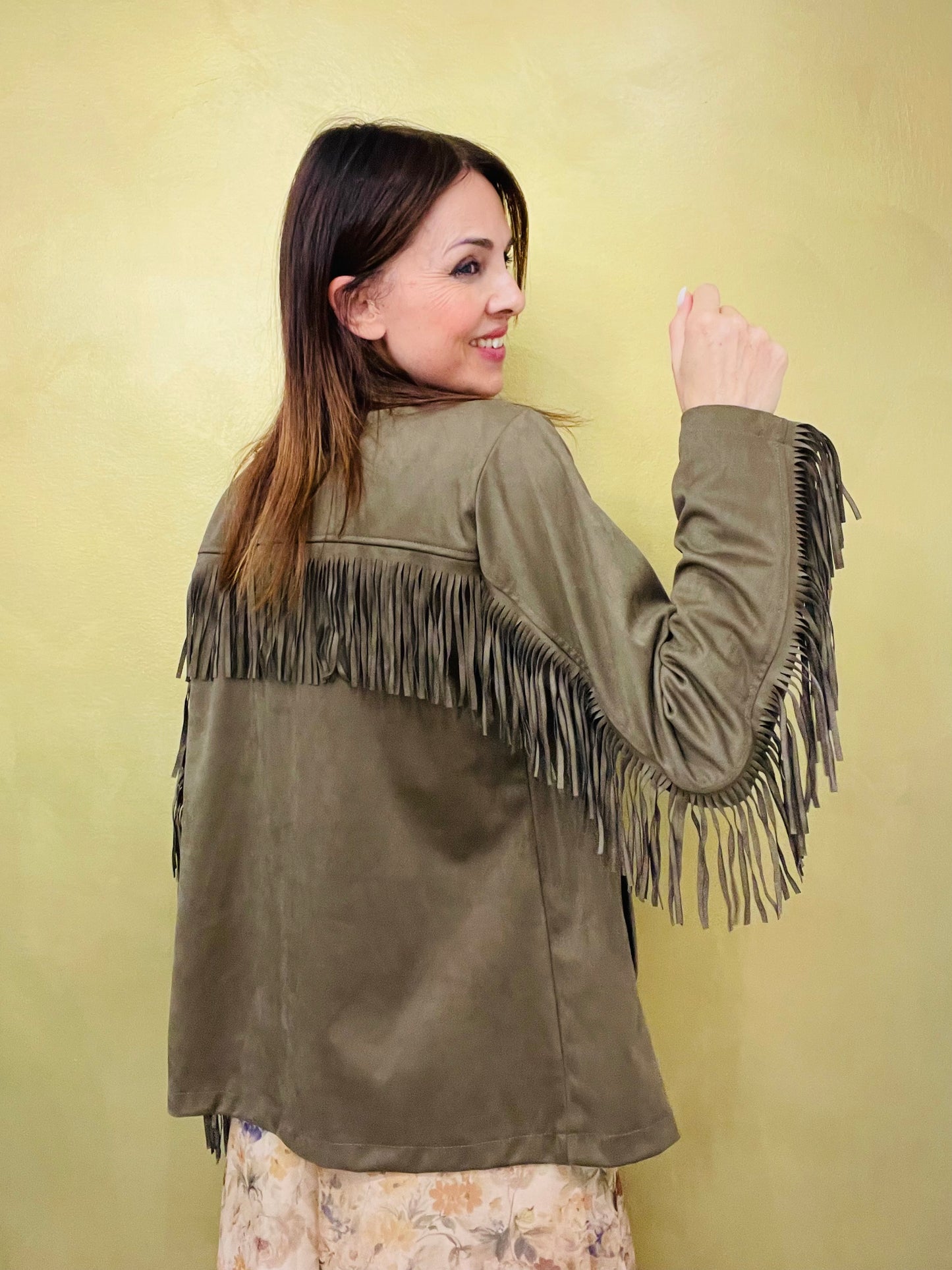 GIACCA SUEDE FRANGE