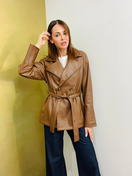 TRENCH CORTO ECOPELLE