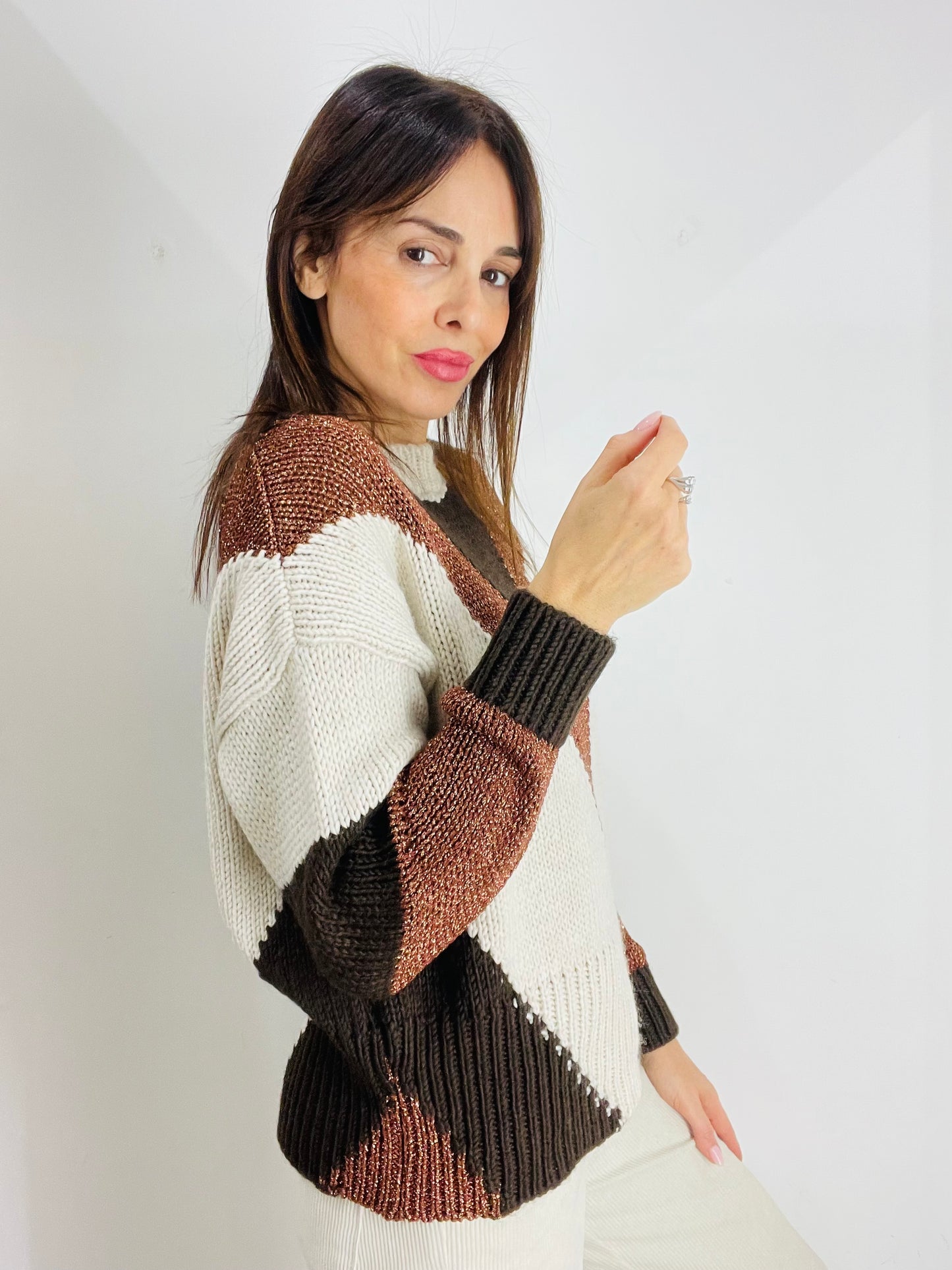 MAGLIA GEOMETRIE LUREX