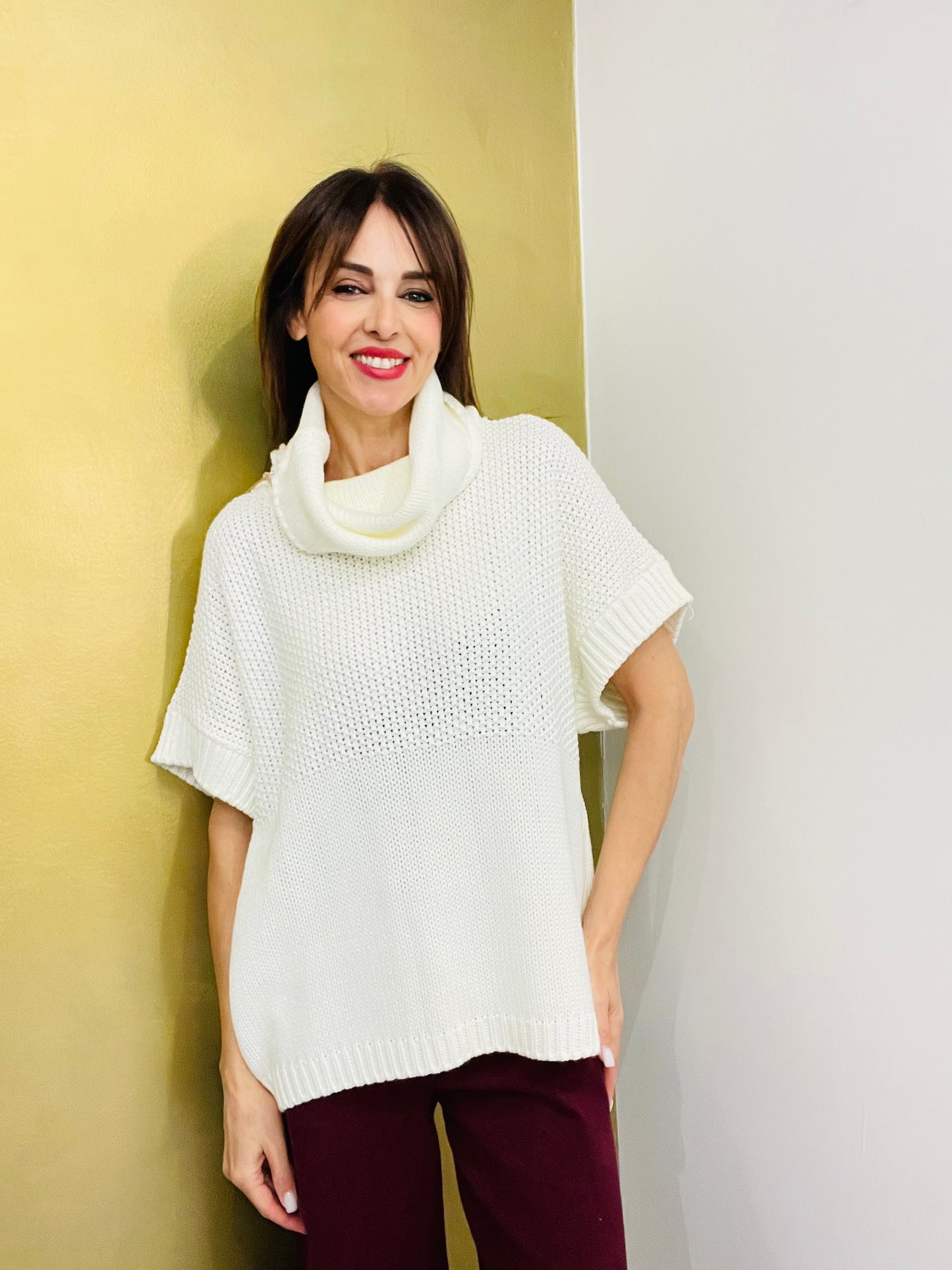 MAGLIA OVER COLLO AD ANELLO