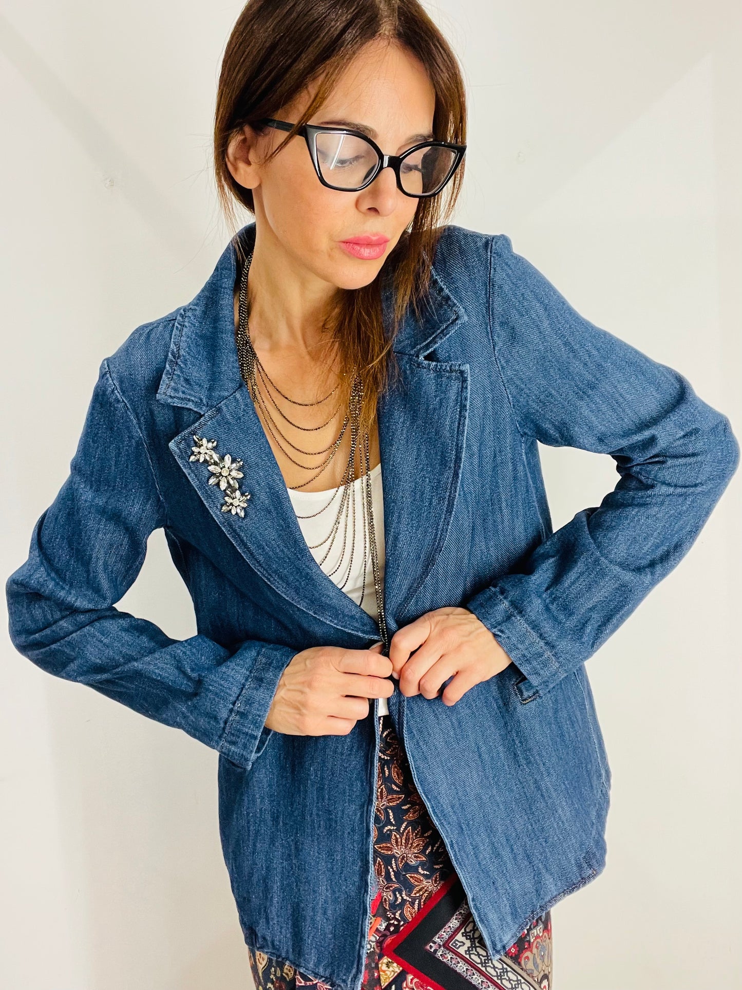BLAZER JEANS CON SPILLE