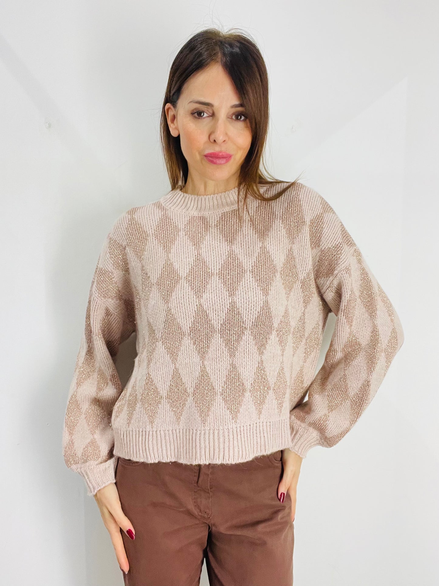 MAGLIA ROMBI LUREX