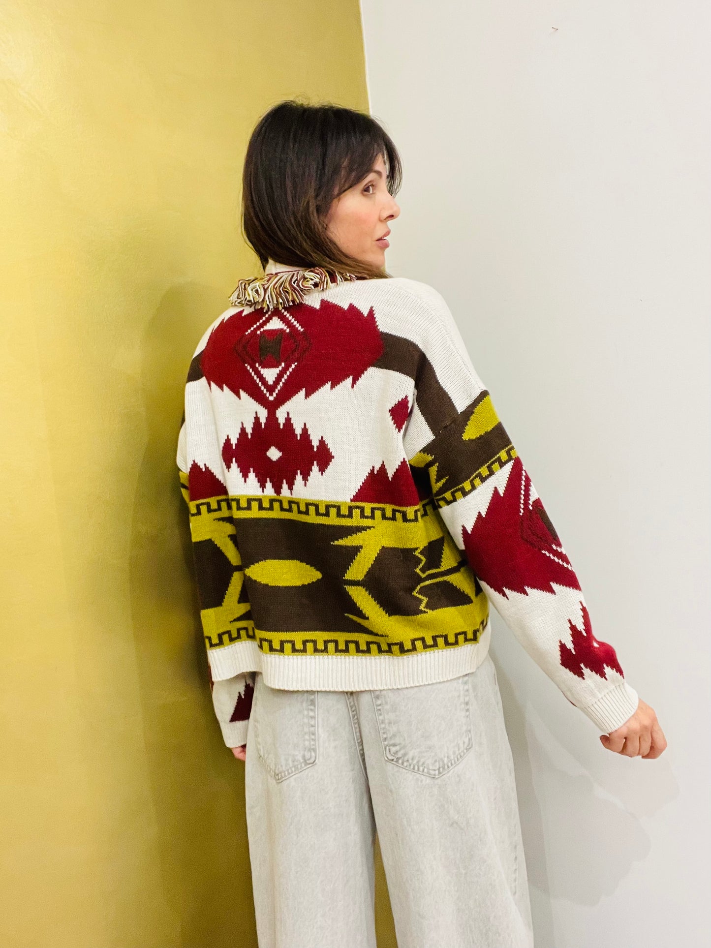 CARDIGAN CORTO CON FRANGE