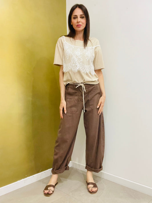 PANTALONE LINO STELLINA