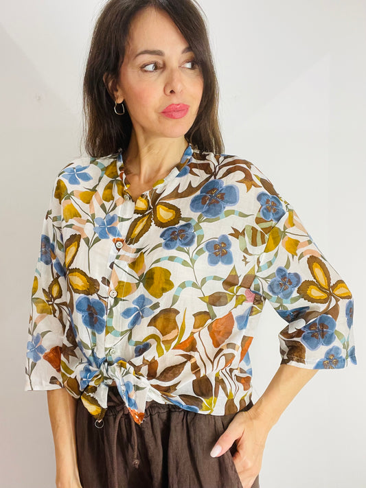 CAMICIA FANTASIA MISTO SETA