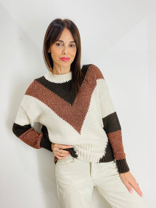 MAGLIA GEOMETRIE LUREX