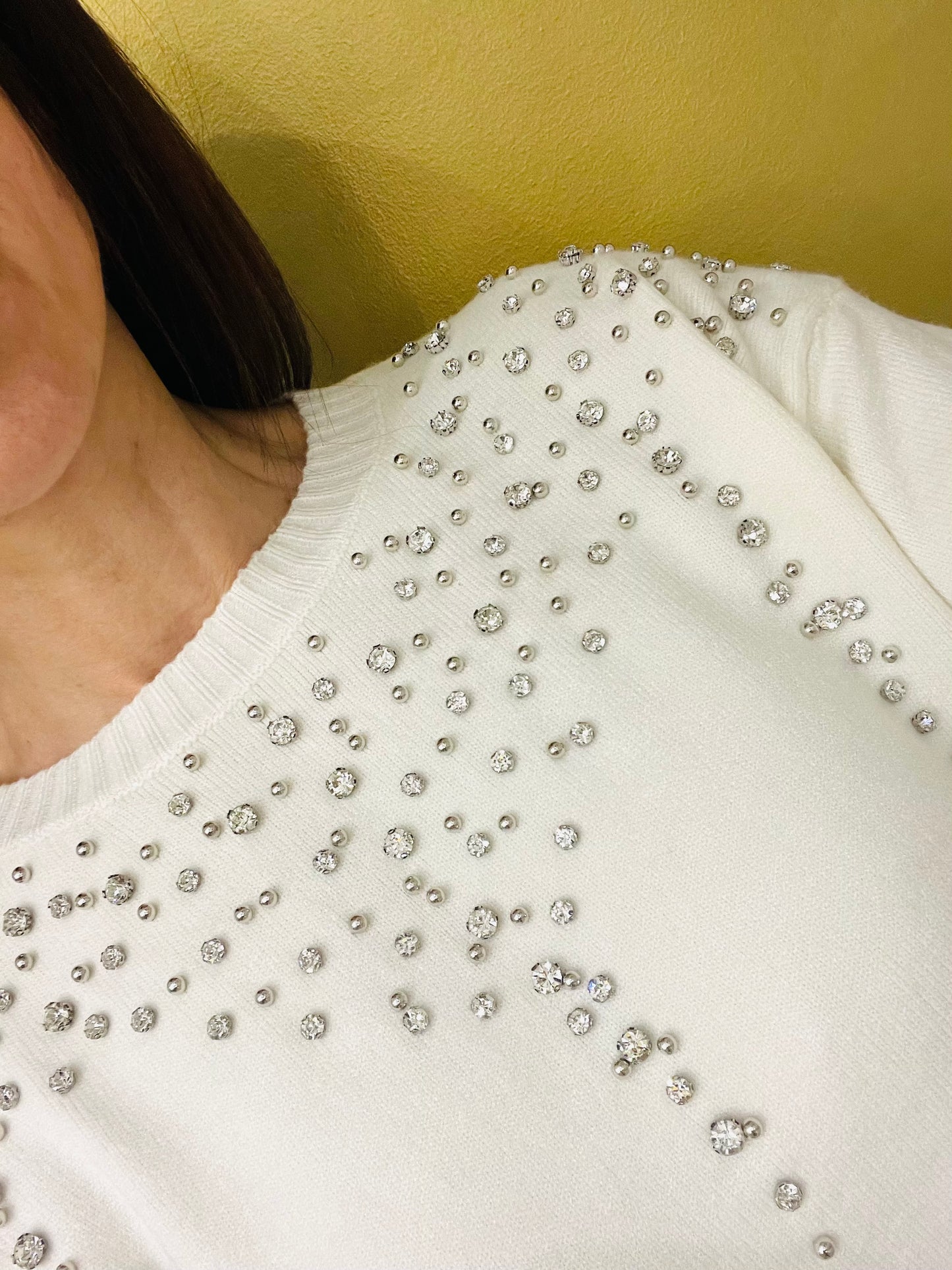 MAGLIA GIROCOLLO CON STRASS