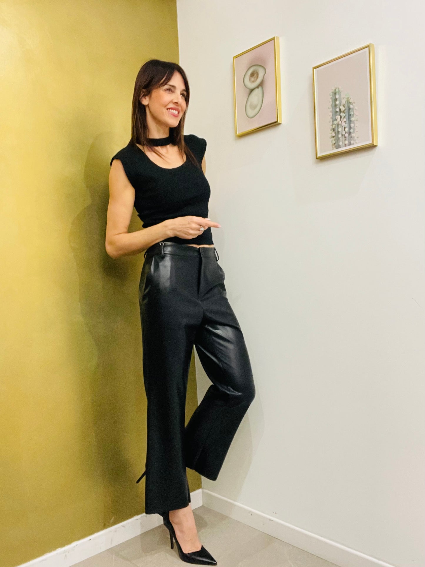 PANTALONE TROMBETTA ECO PELLE