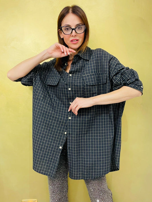 CAMICIA OVER CHECK MON AMOUR