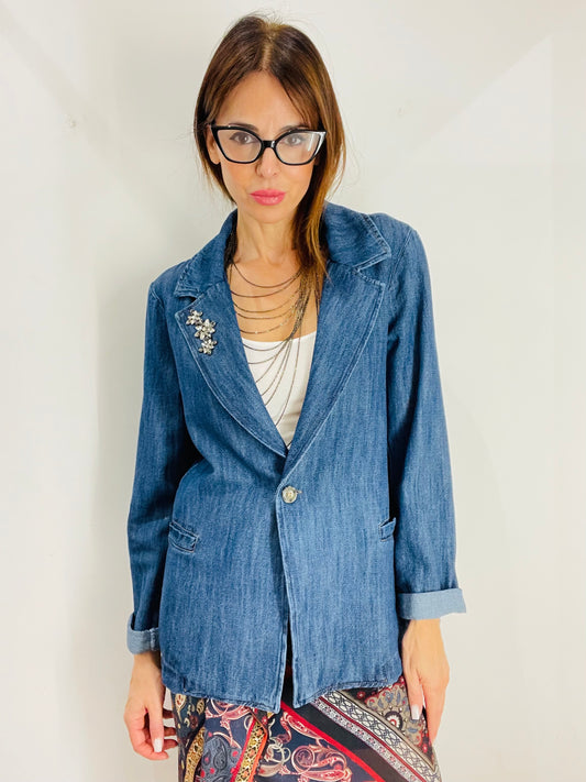 BLAZER JEANS CON SPILLE