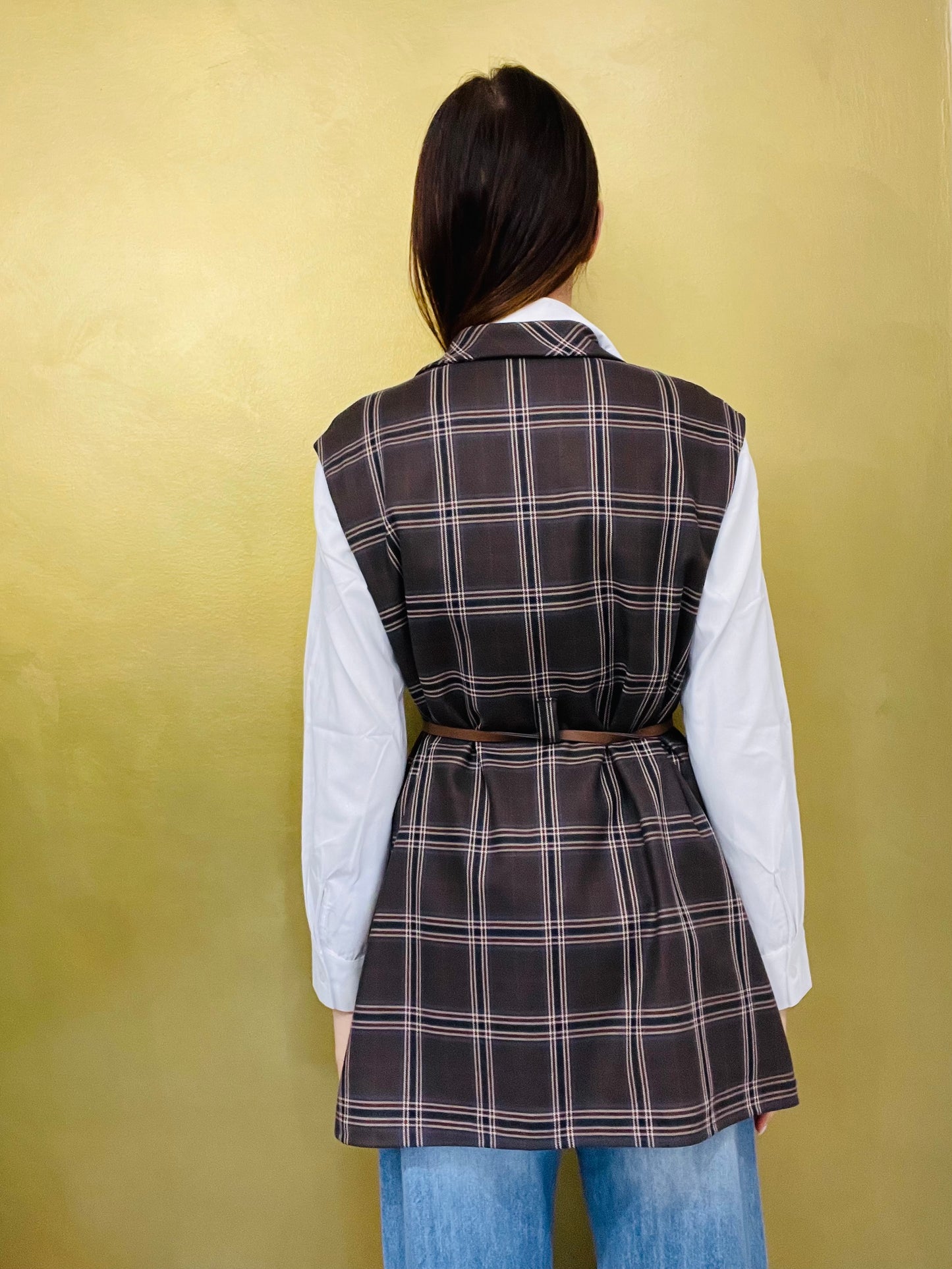 GILET LUNGO QUADRI