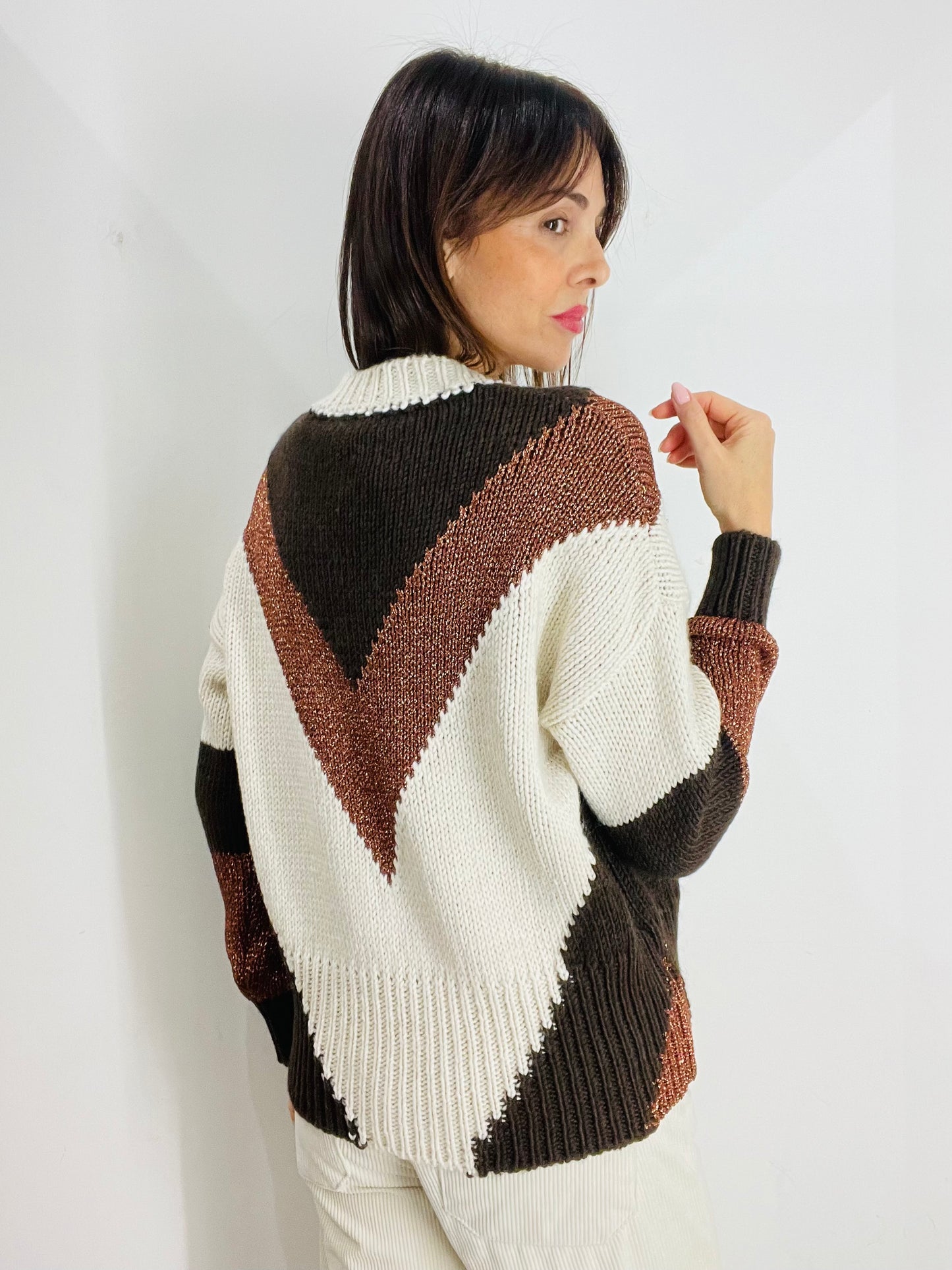 MAGLIA GEOMETRIE LUREX