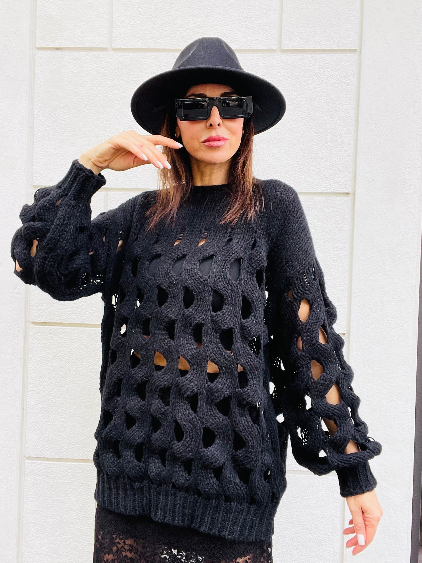 MAXI MAGLIA TRAFORATA
