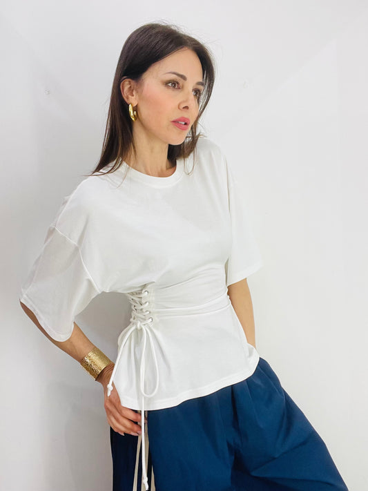 T-SHIRT INTRECCI LATERALI