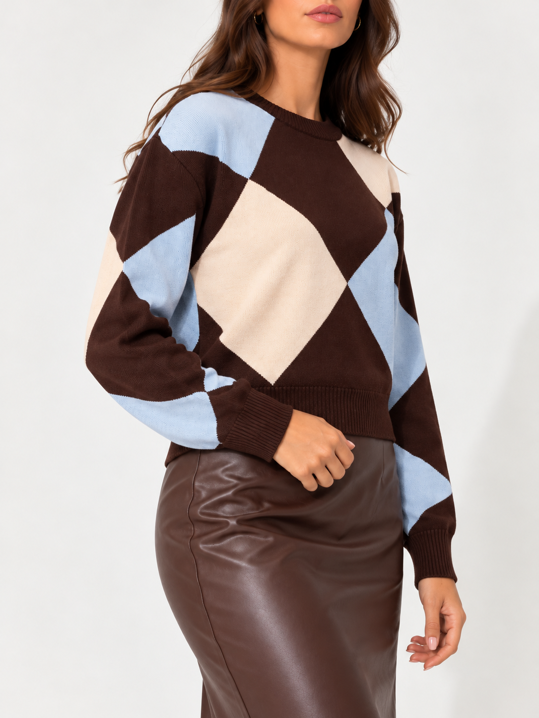MAGLIA ROMBI GIROCOLLO