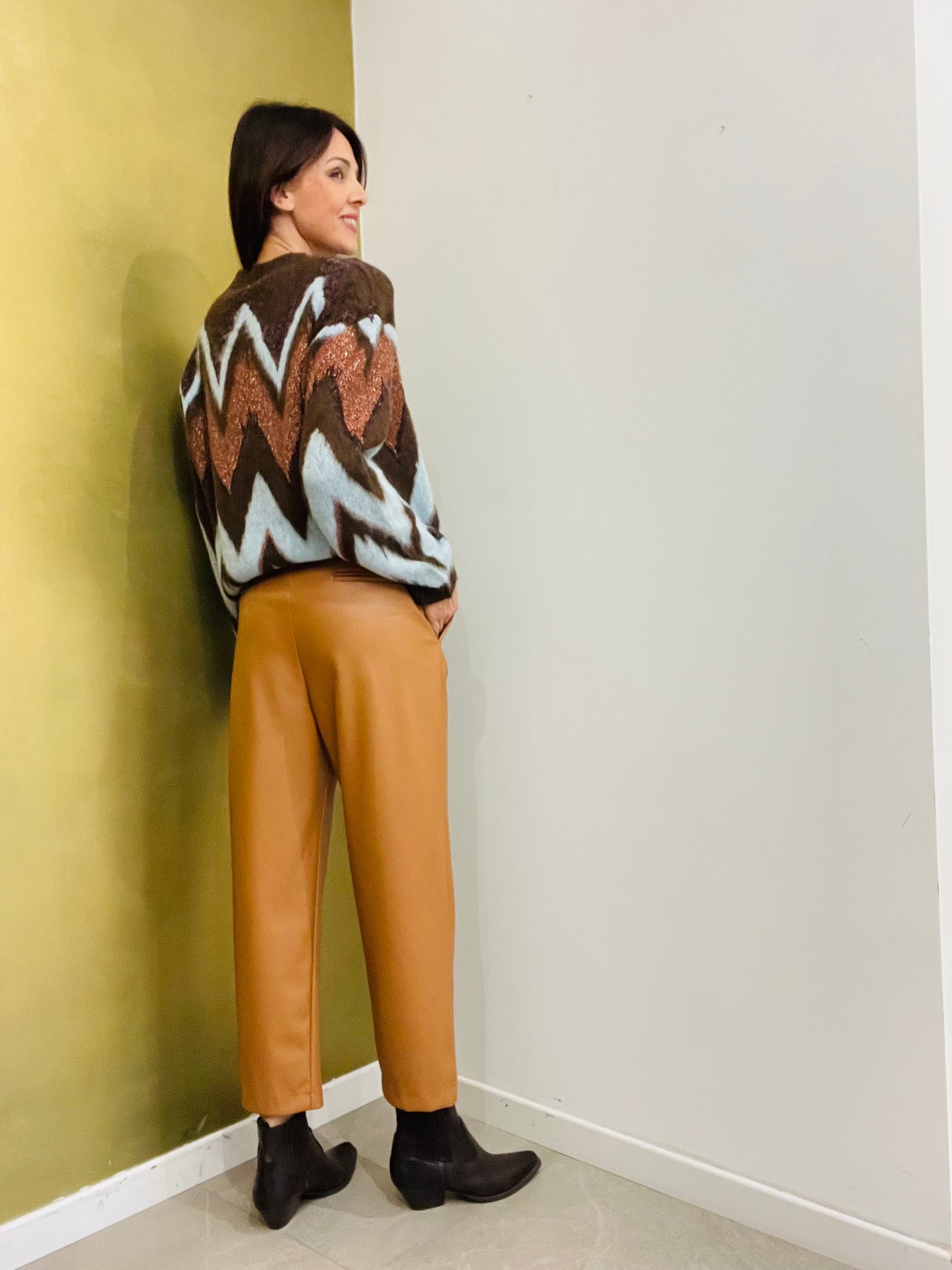 PANTALONE CLASSICO  IN ECOPELLE