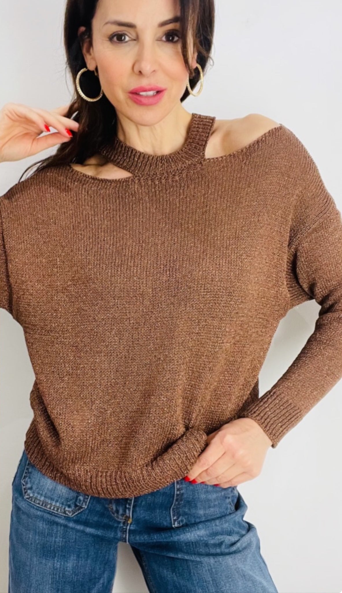 MAGLIA CUTOUT LUREX