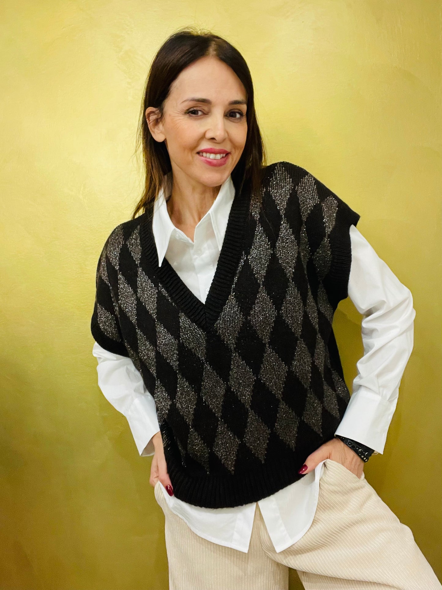 GILET ROMBI LUREX