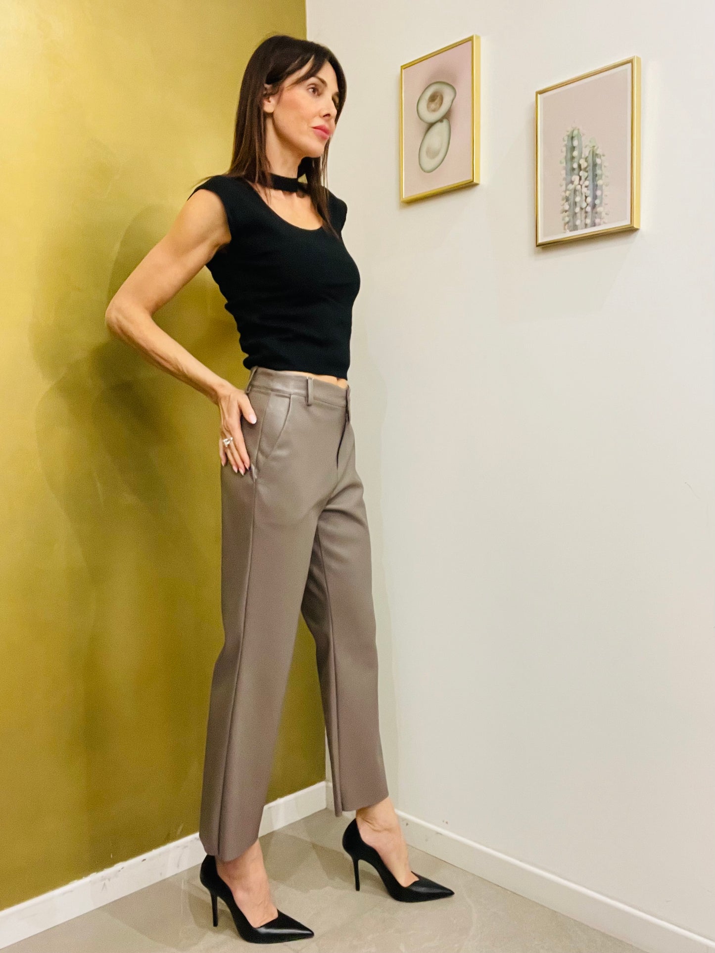 PANTALONE TROMBETTA ECO PELLE