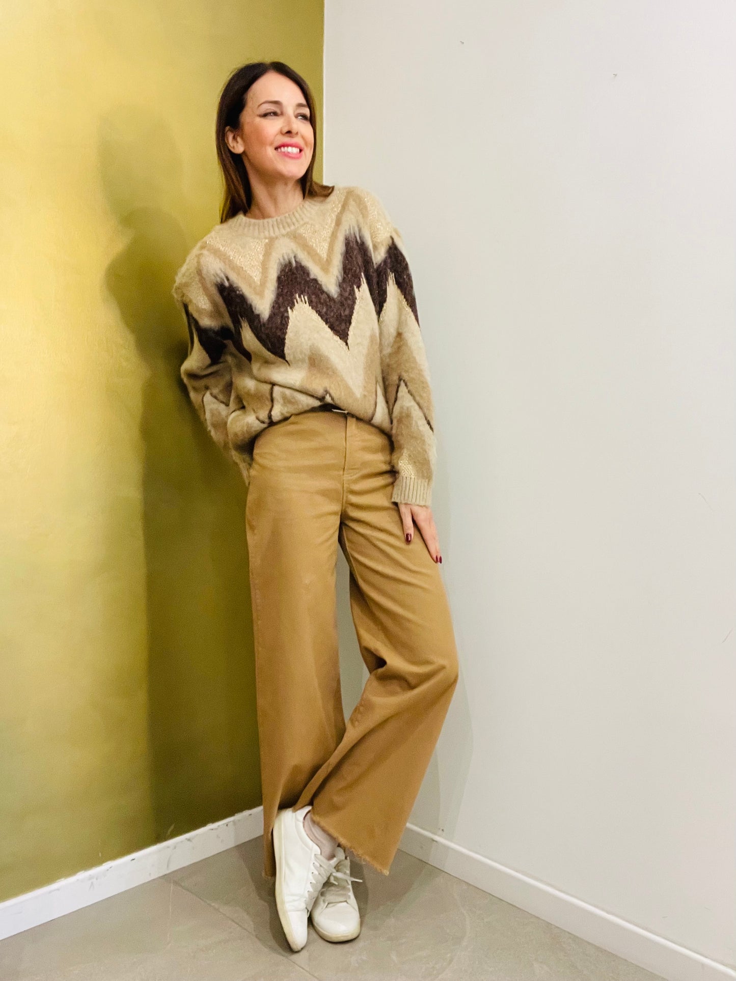 PANTALONE PALAZZO SFRANGIATO